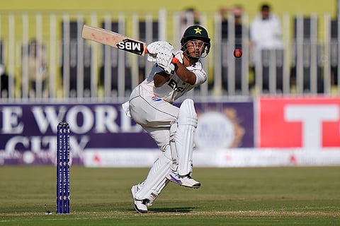 Pakistan vs Bangladesh 1st Test Day 1: Pakistan's Saim Ayub plays a shot against Bangladesh